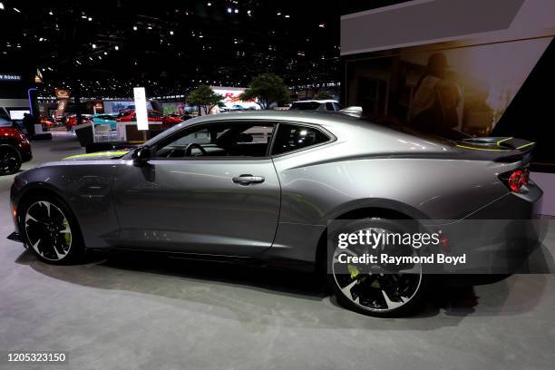Chevrolet Camaro SS is on display at the 112th Annual Chicago Auto Show at McCormick Place in Chicago, Illinois on February 6, 2020. "n