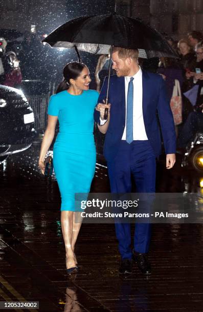 The Duke and Duchess of Sussex arrive at Mansion House in London to attend the Endeavour Fund Awards.