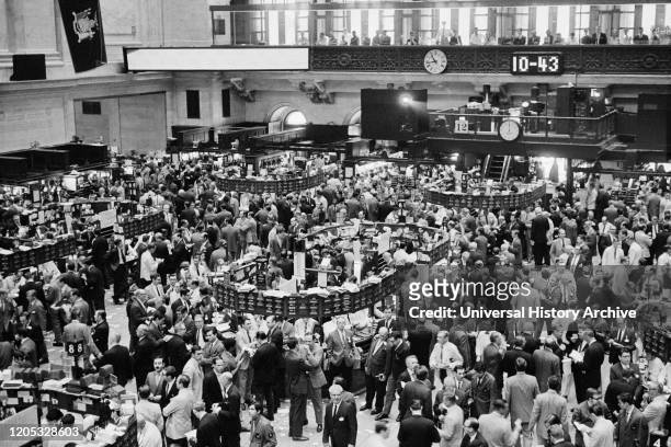 New York City Stock Exchange, New York City, New York, USA, photographer Thomas J. O'Halloran, Warren K. Leffler, June 1969.