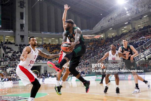 Tyrese Rice, #5 of Panathinaikos Opap Athens in action during the 2019/2020 Turkish Airlines EuroLeague Regular Season Round 28 match between...