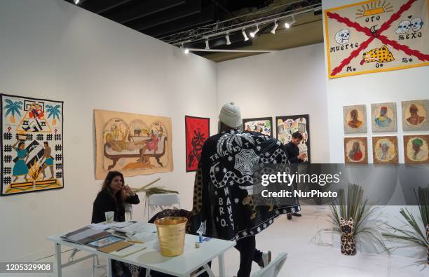 Visitors at The Armory Show 2020, an international art fair, opens its doors on March 5 for its 26th edition at the Pier 94 and 90 despite New...