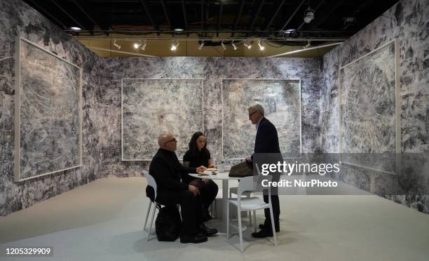 Visitors at The Armory Show 2020, an international art fair, opens its doors on March 5 for its 26th edition at the Pier 94 and 90 despite New...