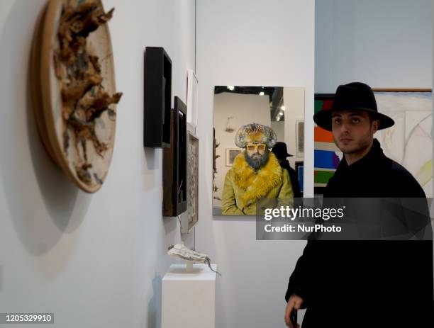 Visitors at The Armory Show 2020, an international art fair, opens its doors on March 5 for its 26th edition at the Pier 94 and 90 despite New...