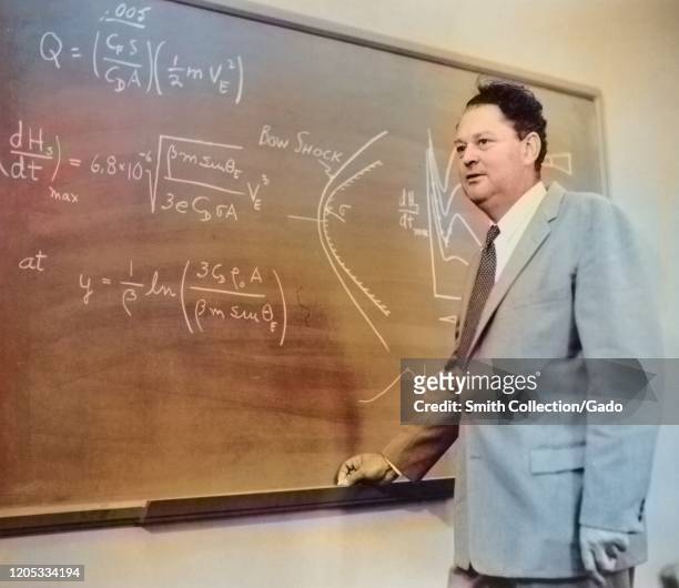 Portrait of Harvey Julian Allen, Director of the NASA Ames Research Center, best known for his "Blunt Body Theory", December 31, 1957. Image courtesy...