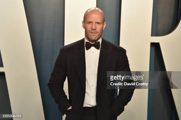 Jason Statham attends the 2020 Vanity Fair Oscar Party at Wallis Annenberg Center for the Performing Arts on February 09, 2020 in Beverly Hills,...