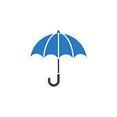 Umbrella related vector glyph icon.