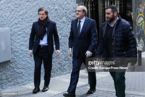 The spokesman of PSOE at the Madrid Assembly, Angel Gabilondo , at his arrival to the presentation of the book 'Construir para convivir' by the...