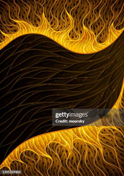 abstract golden stream background illustration - burrow stock illustrations