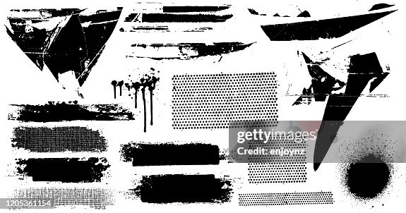 Schwarze Grunge-Marken Schwarze Grunge-Marken