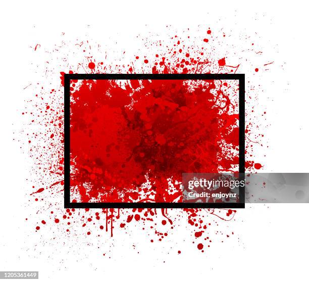 red grunge frame - blood stock illustrations