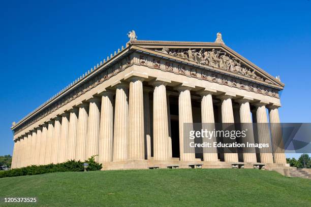 Greek Parthenon replica Centennial Park Nashville Tennessee USA.
