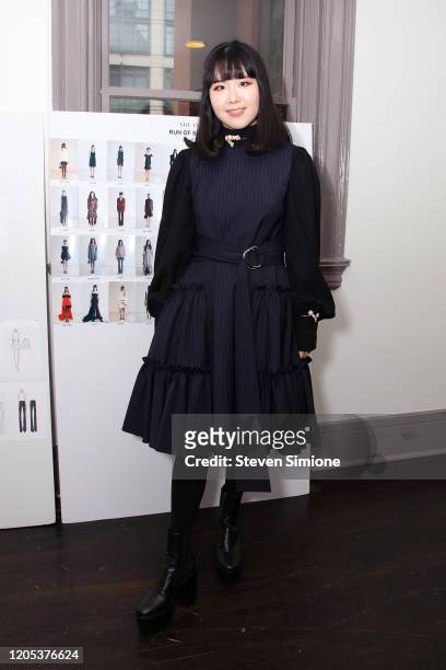 Designer Hanako Maeda prepares backstage for the Adeam fashion show during February 2020 - New York Fashion Week: The Shows at The Highline Hotel on...