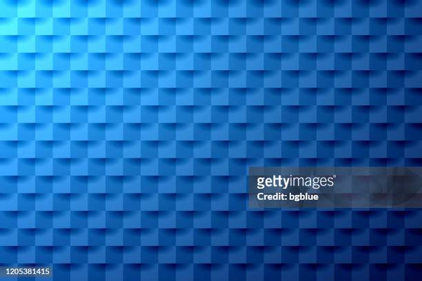 abstrakter blauer hintergrund - geometrische textur - brick pattern stock-grafiken, -clipart, -cartoons und -symbole