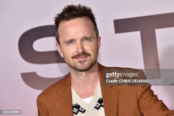 Actor Aaron Paul arrives for the Los Angeles season three premiere of the HBO series "Westworld" at the TCL Chinese theatre in Hollywood on March 5,...