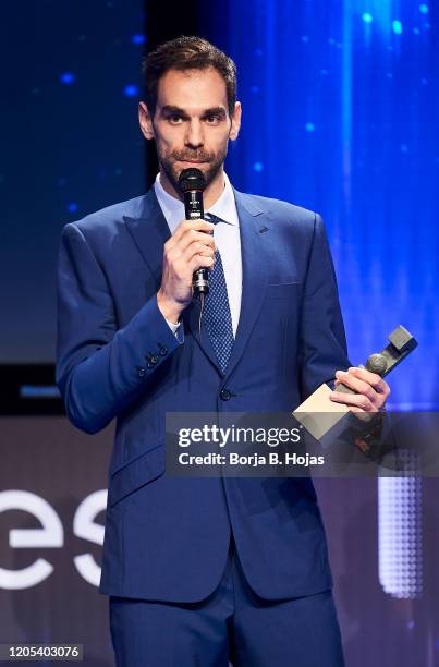 Jose Manuel Calderon during '34th Gigantes del Basket' Awards on February 10, 2020 in Madrid, Spain.