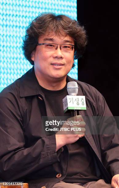 Bong Joon-Ho attends premiere of Korean Movie 'Parasite' at Westin Chosun Hotel on April 22, 2019 in Seoul, South Korea