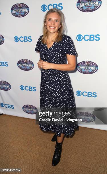 Sophie Clarke attends the premiere of CBS' "Survivor" 20th Season at ArcLight Cinerama Dome on February 10, 2020 in Hollywood, California.