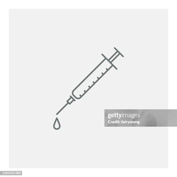syringe injection icon - plastic injection stock illustrations