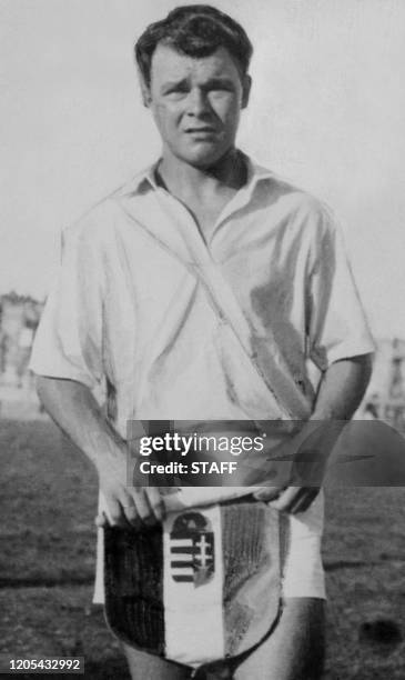 Portrait of Hungarian-born forward Laszlo Kubala taken 12 June 1956. Kubala is the only soccer player to have played for three different countries ....