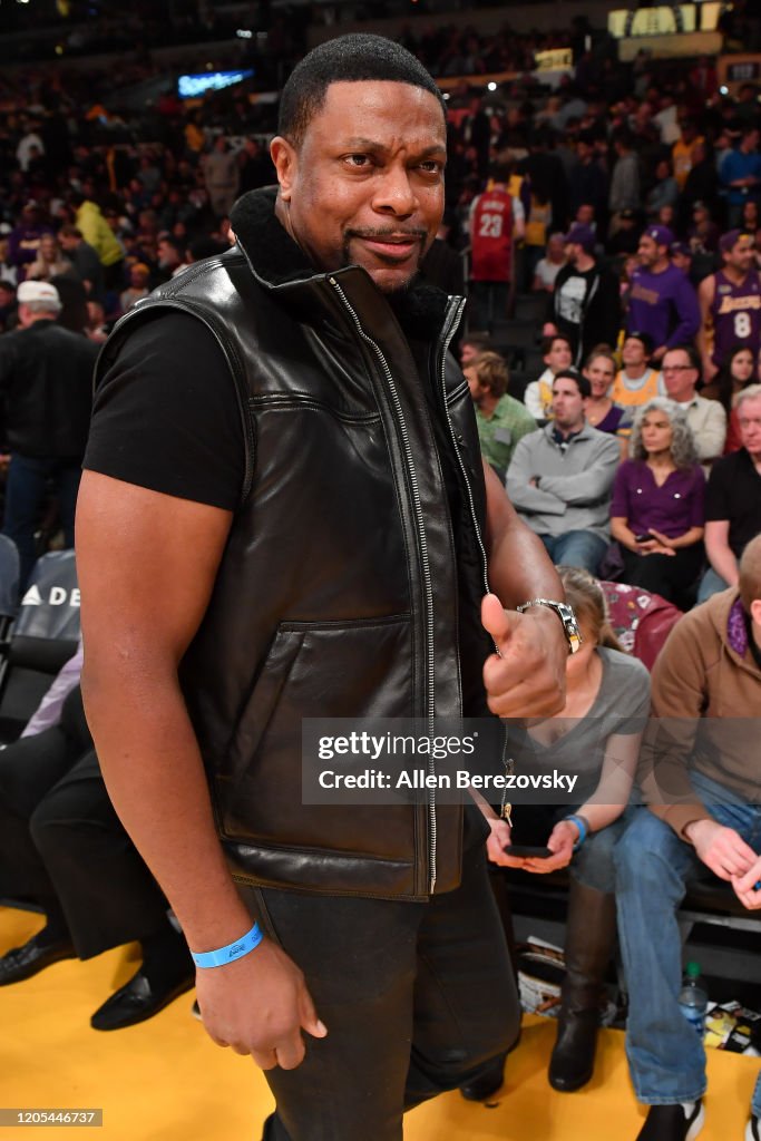 Celebrities At The Los Angeles Lakers Game