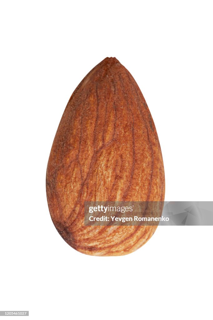 Almond nut isolated on white background