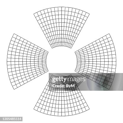 Black Grid Shape Circle Square White Background High-Res Vector Graphic ...
