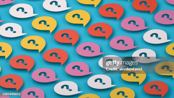 question mark on speech bubble, isometric view - speech bubble pattern stock illustrations