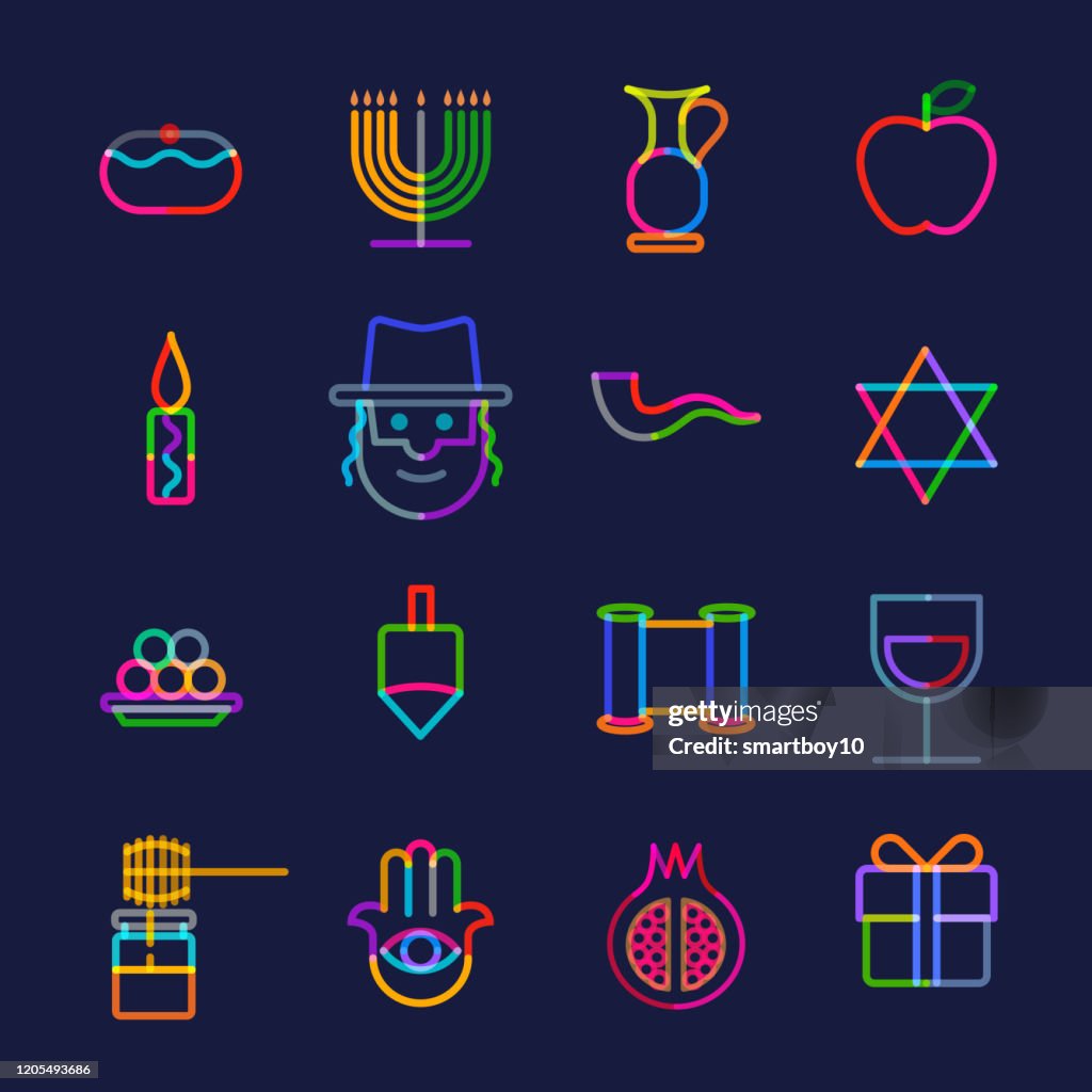 Glad Hanukkah Ikon Set