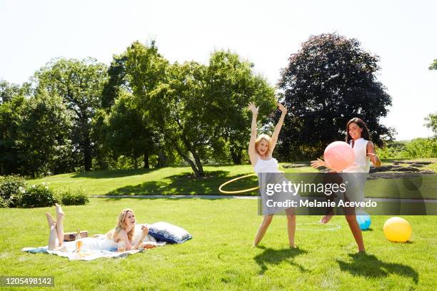 Actress Stephanie March, comedian Ali Wentworth and cookbook author Katie Lee are photographed for Hamptons Magazine on June 6, 2014 in Hampton, New...