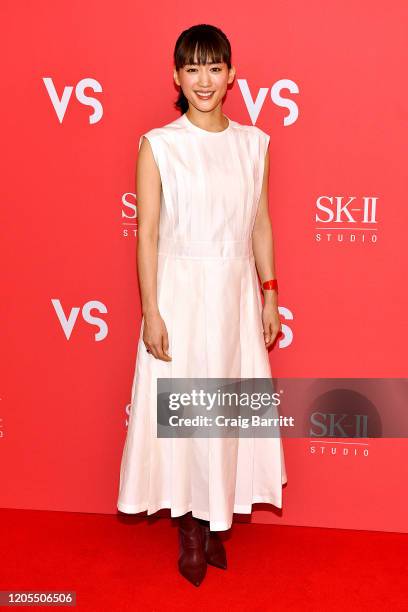 Haruka Ayase attends as SK-II and Simone Biles Reveal ?VS? Series Teaser Film For Beauty Is #NOCOMPETITION at Crosby Street Hotel on March 04, 2020...