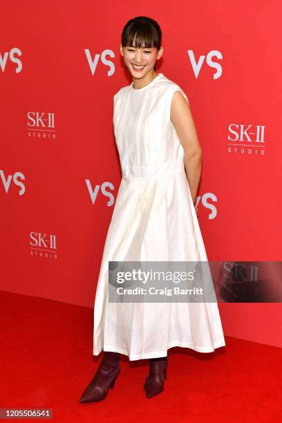 Haruka Ayase attends as SK-II and Simone Biles Reveal ?VS? Series Teaser Film For Beauty Is #NOCOMPETITION at Crosby Street Hotel on March 04, 2020...