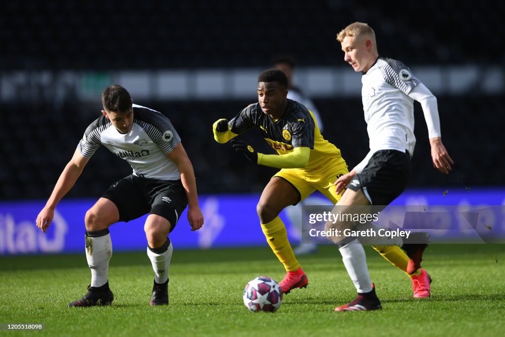 Derby U19 v Borussia Dortmund U19 - UEFA Youth League Play-Offs