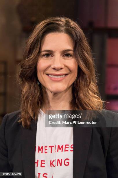 Actress Christina Hecke attends the Koelner Treff TV Show at the WDR Studio on March 6, 2020 in Cologne, Germany.