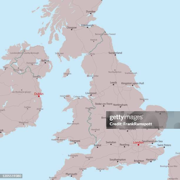 travel vector map london glasgow - country stock illustrations stock illustrations