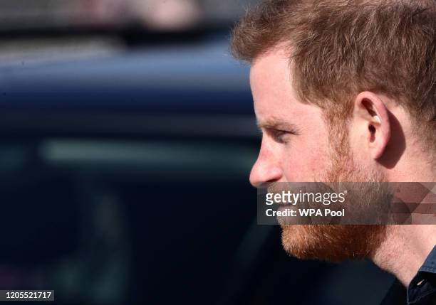 Prince Harry, Duke of Sussex tours The Silverstone Experience at Silverstone on March 6, 2020 in Northampton, England.