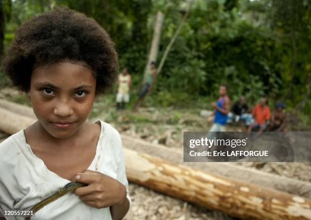 Girl in Alotau, Papua New Guinea on October 03, 2009.