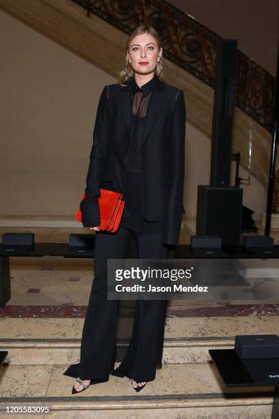 Maria Sharapova attends the Vera Wang fashion show during February 2020 - New York Fashion Week on February 11, 2020 in New York City.