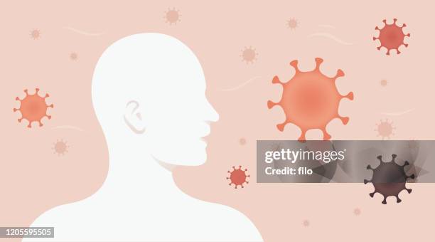 coronavirus - person breathing stock illustrations