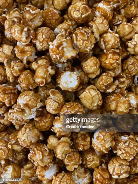 caramel popcorn - caramel corn stock pictures, royalty-free photos & images