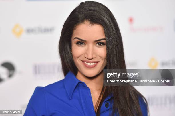 Sabrina Ouazani attends the 27th "Trophees Du Film Francais" photocall At Palais Brongniart on February 11, 2020 in Paris, France.