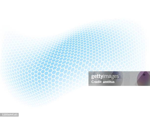 illustrations, cliparts, dessins animés et icônes de vague hexagonale - hexagone