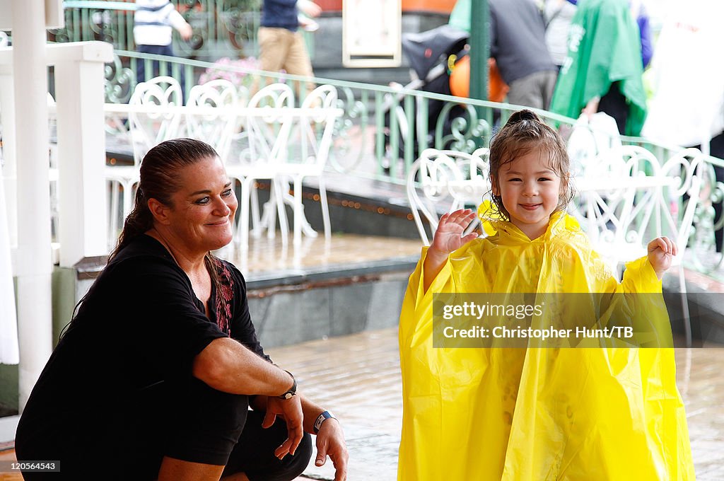 Thomas Beatie And Family Enjoy Day At Amusement Park