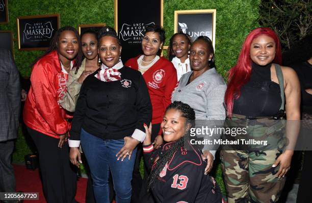 Alumni of Delta Sigma Theta sorority attend "2020 UNCF Homecoming: An HBCU Experience" at Casita Hollywood on February 11, 2020 in Los Angeles,...