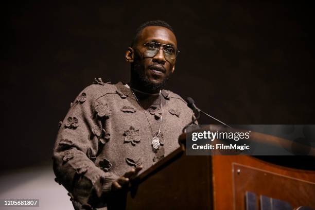 Actor and Executive Producer Mahershala Ali speaks onstage before the premiere of "We Are The Dream" on February 11, 2020 in Oakland, California.