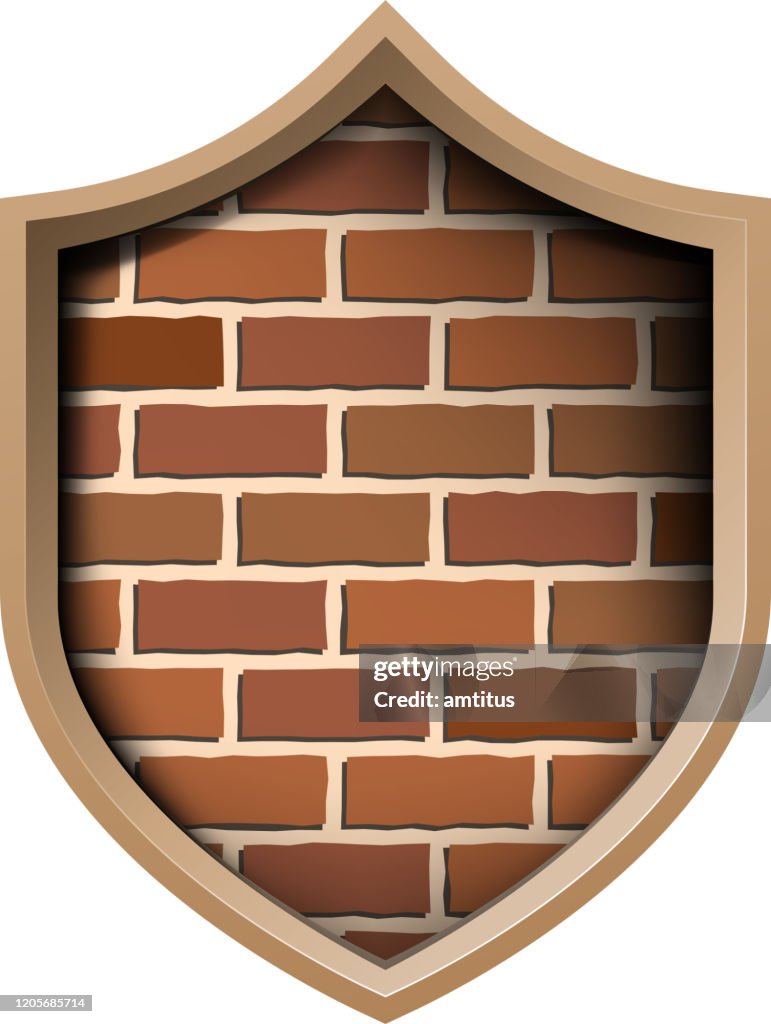 Security Wall Shield High-Res Vector Graphic - Getty Images
