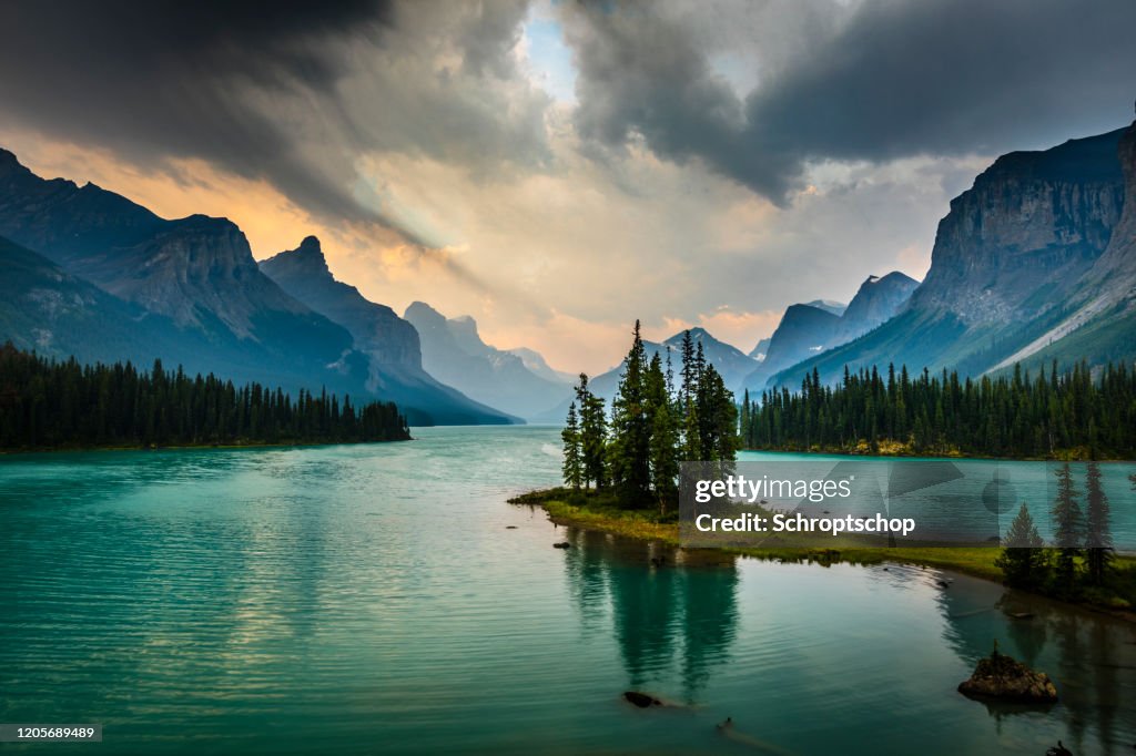 Spirit Island in Maligne Lake, Canada