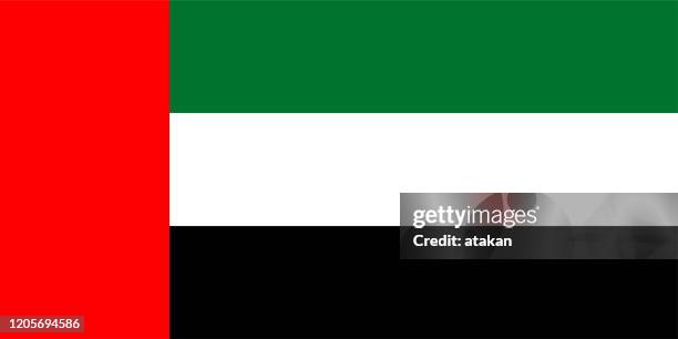 illustrations, cliparts, dessins animés et icônes de conception du drapeau vectorielle des émirats arabes unis - émirats arabes unis