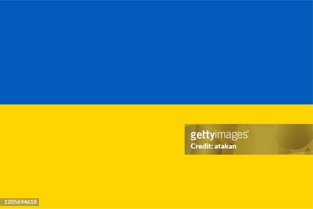 stockillustraties, clipart, cartoons en iconen met vector oekraïense vlag ontwerp - ukraine