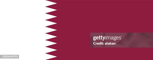 vector qatari flag design - qatar stock illustrations