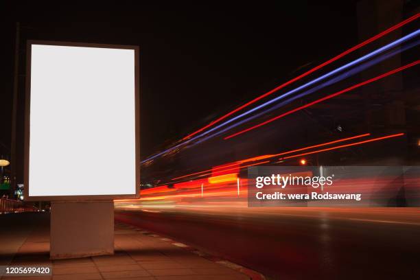 vertical blank outdoor lightboxes - caixa de luz - fotografias e filmes do acervo